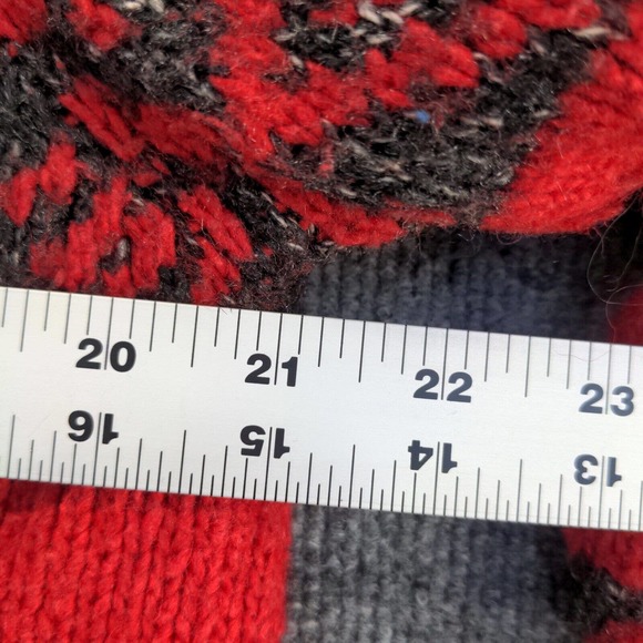 Marsh Landing Women's Tunic Knit Sweater Red Large Fair Isle Pattern Mock Neck - Picture 11 of 11